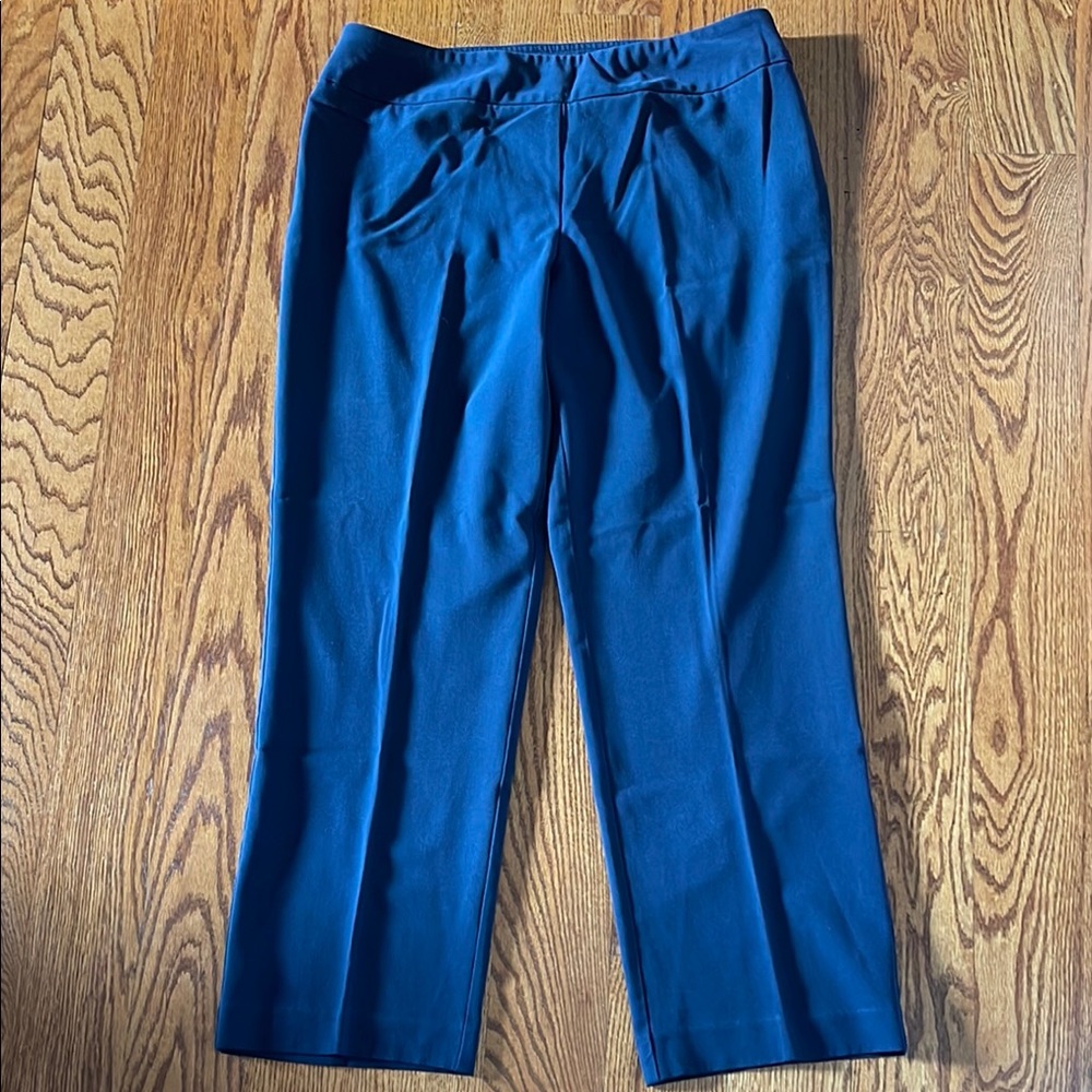Dressbarn Blue Trousers with Straight Leg Cut